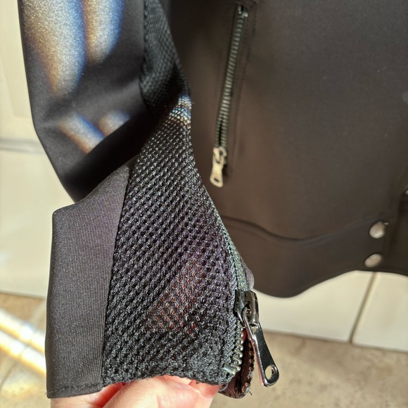 Anthropologie John + Jenn black scuba oversized moto jacket - Picture 6 of 11